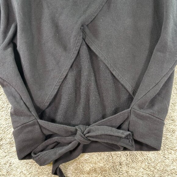 Anthropologie Open Back Muscle Sweater Tank Sz L Black - Picture 8 of 9